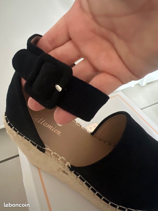Chaussures Compensées Femme Joia - Taille 38 Noir - Talons Très Haut - Neuf Avec Emballage