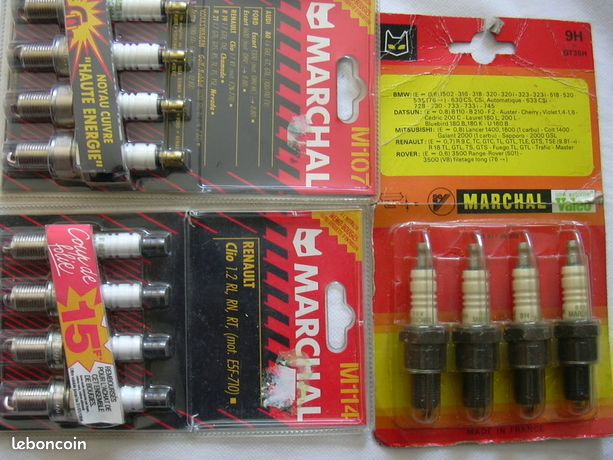 Lot De 4 Bougies Marchal Noyau Cuivre Pour Renault 21, 25, Espace, Fuego - Neuf