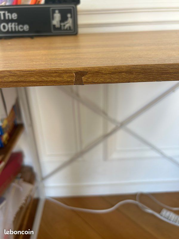 Bureau blanc et bois (image 4)