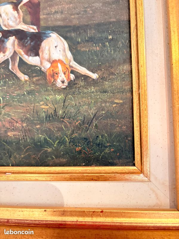 Tableau Original Walter Harrowing (1838-1913) – Peinture à L'huile – Scène De Chasse Au Renard – Britannique