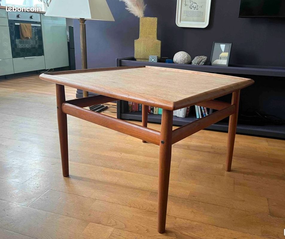 Table basse en Teck par Grete Jalk pour Glostrup Mobelfabrik, Danemard, 1960 (image 1)