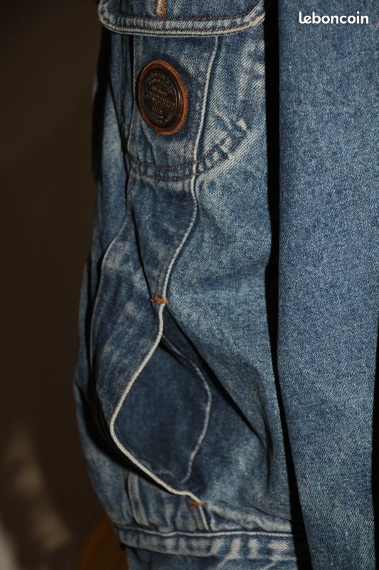 Veste En Jean Chevignon Femme Vintage Années 90 - Marron, Taille L, Fait En Italie