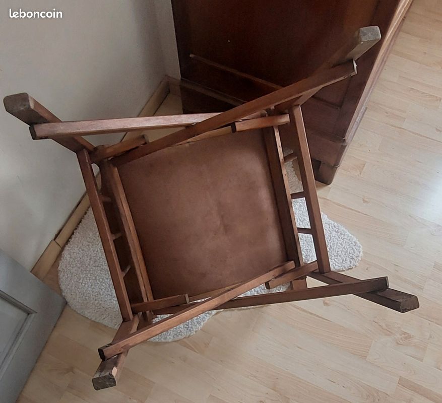 Chaise de réalisateur cuir et bois (image 4)