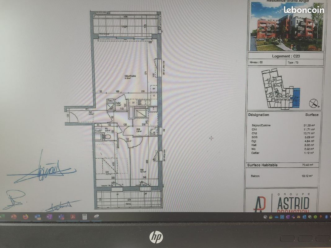 Appartement 3 pièces 70 m² · à Comines · 70,4 m² · 823 €/mois