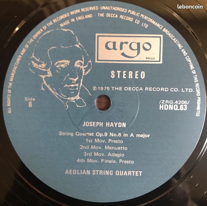 6xLP Haydn Aeolian String quartets 9 17 Argo UK 1975 Classique Musique chambre Simpson Major Hurwitz (image 12)