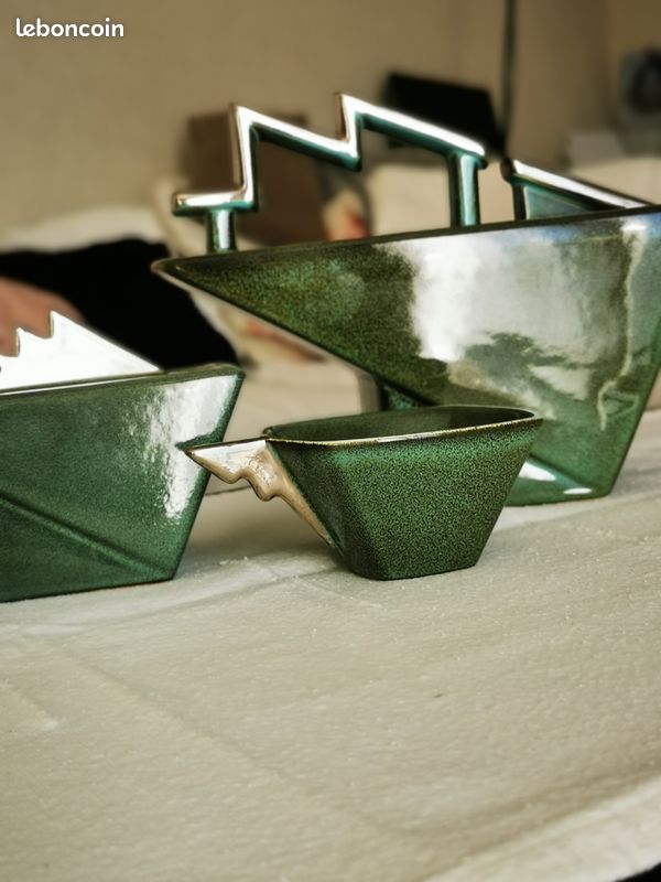 Service de table théière ZIGZAG post-moderne de Pierre Casenove Salins studio (image 6)