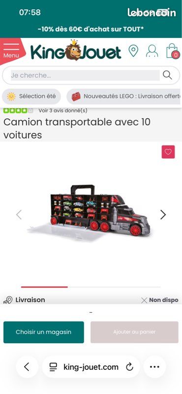 Jouet camion rangement voitures (image 6)