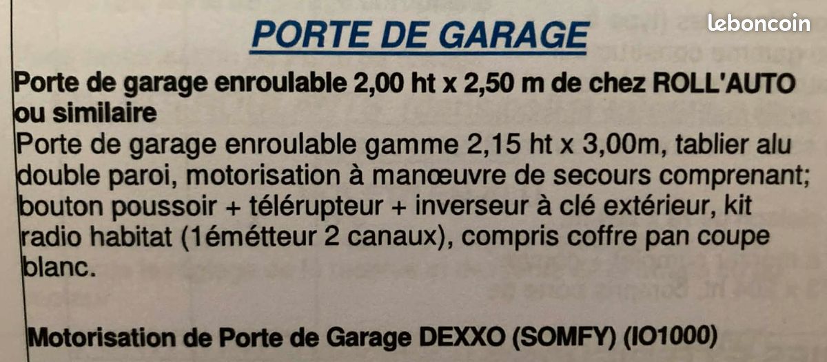 Porte de garage automatisée avec moteur électrique, mise en place en 2021 et en excellent état (image 3)