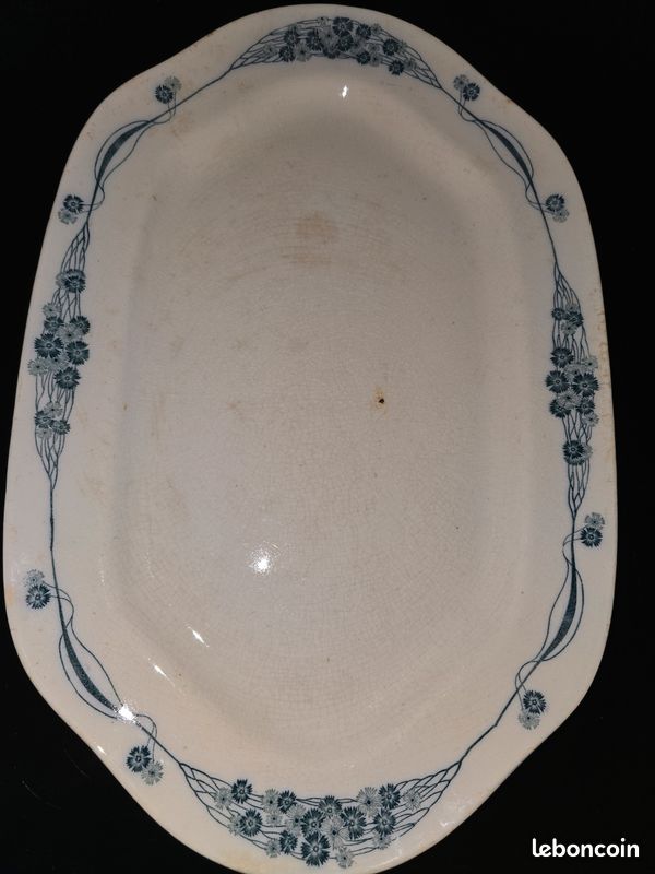 Très ancien plat de présentation fleuri Villeroy et Boch (image 1)