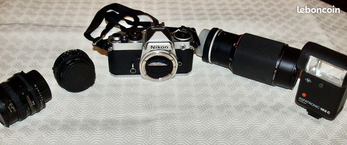 NIKON FE chrome boitier et objectifs (image 1)