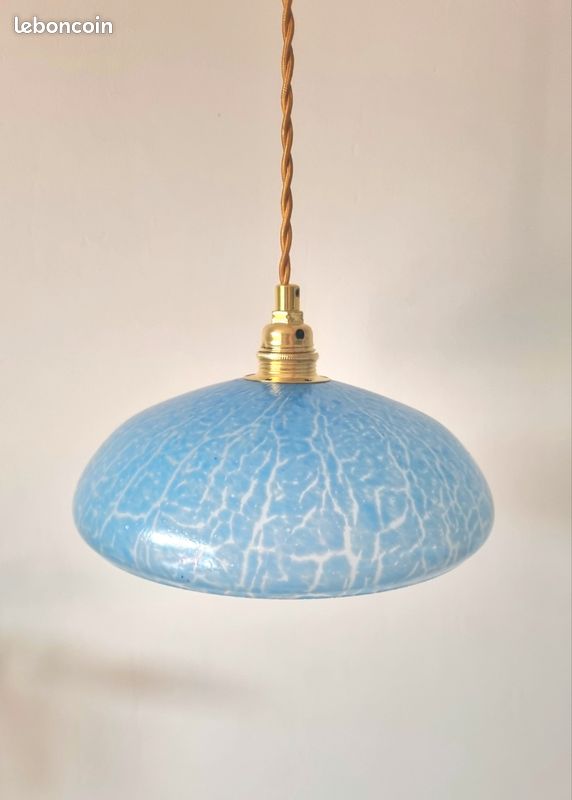 Suspension verre bleu de Yougoslavie (2 disponibles (image 2)