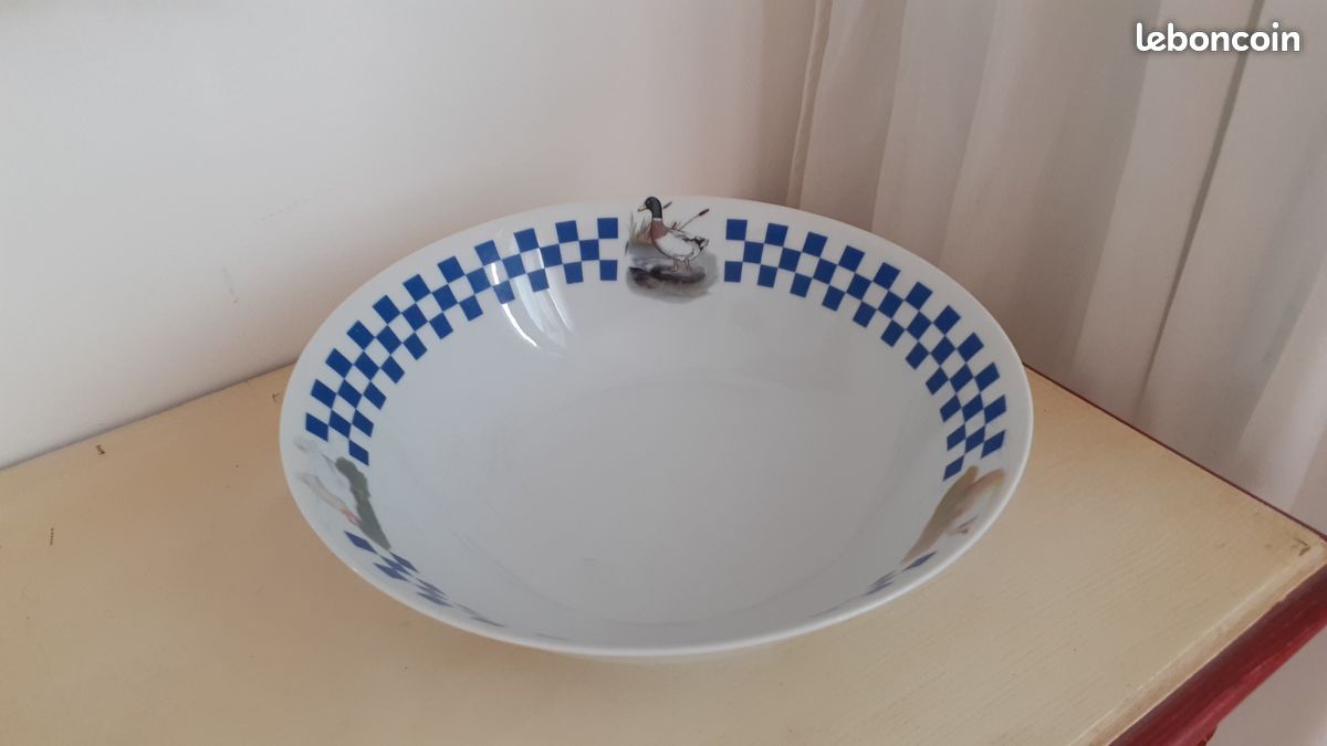 Saladier luxe porcelaine grand feu du lys royal (image 3)