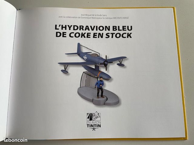 TINTIN EN AVION #4 L'Hydravion Bleu de Coke en Stock