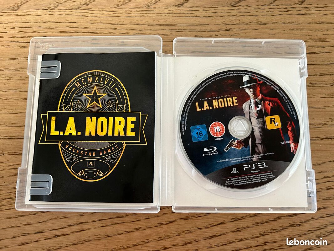 Jeu L.A. Noire Complet Pour PlayStation 3 (PS3) - Version PAL FR - Bon état - Idéal Collection