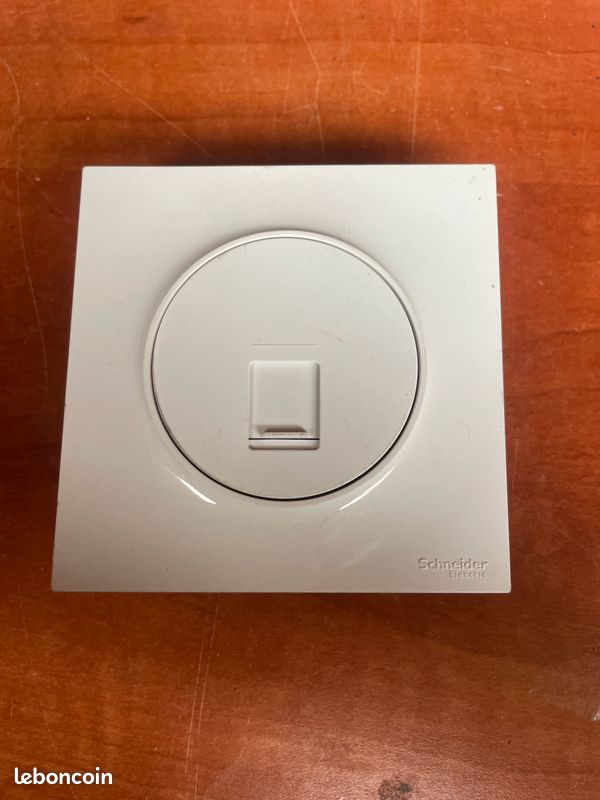 Plaque Schneider Electric Odace blanche avec cache (image 1)