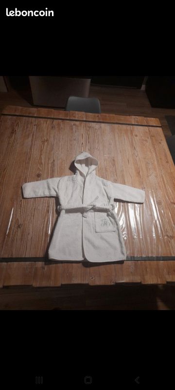 Peignoir blanc ARTHUR 4ans (image 1)