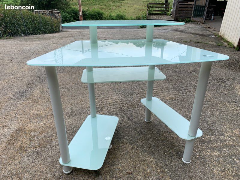 Bureau verre multi plateaux (image 2)