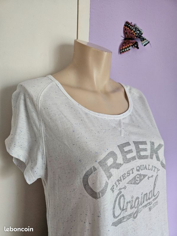 T-shirt blanc Creeks (image 3)