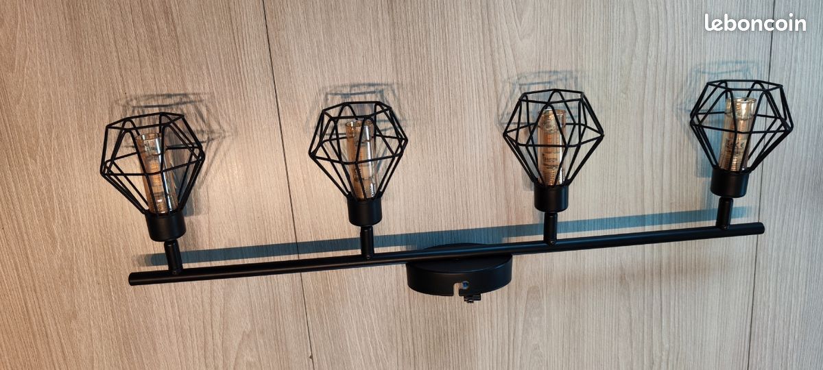 Luminaire / suspension en metal noir ZAPATA (image 3)
