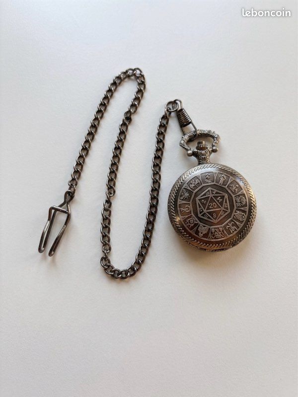 Set de mini dés avec son étui style gousset D20 D&D JDR (image 1)