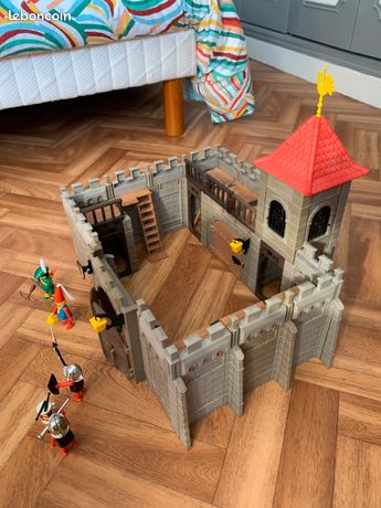 PLAYMOBIL 3446, CHÂTEAU fort, médiéval, vintage, V1 1977, boite et notice EUR 127,00 - FR