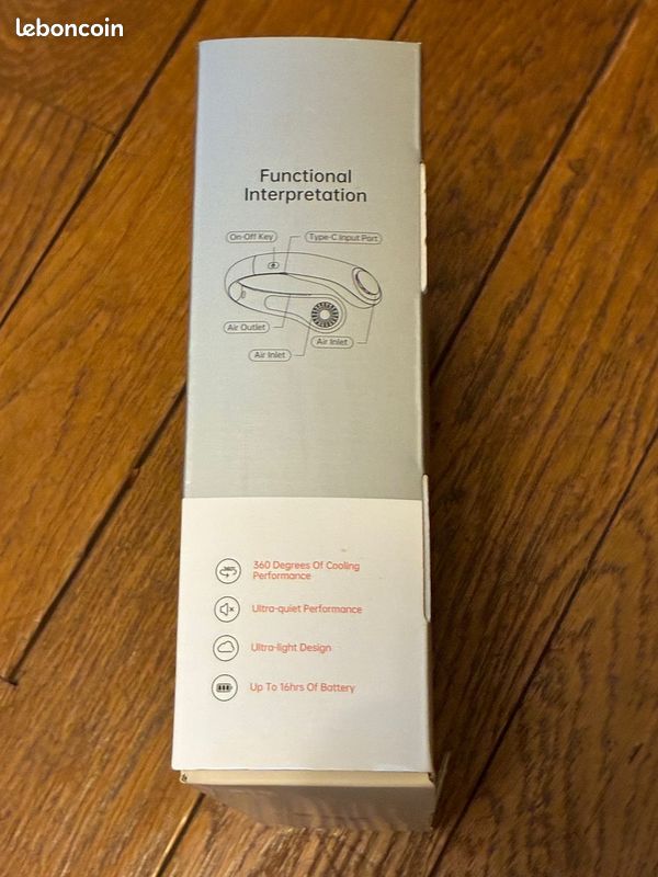 Ventilateur de cou JISULIFE Life3 rechargeable USB (image 3)