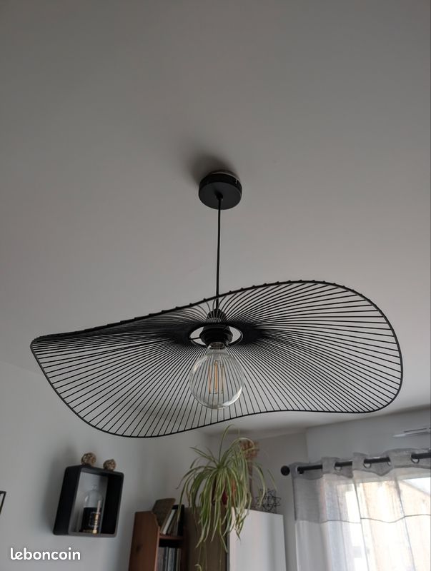 Lustre métal noir 60 cm (image 1)