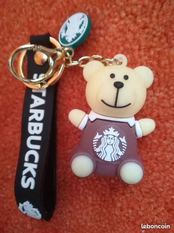 Porte-clés Mini Ours En Silicone Starbucks - Édition été Mignonne - Multicolore - Neuf Avec étiquette