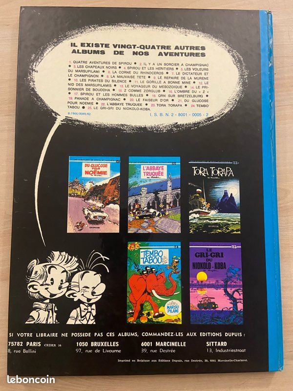 BD ancienne ‘‘dos rond’’- Les aventures de Spirou et Fantasio - Tome 3 (image 2)