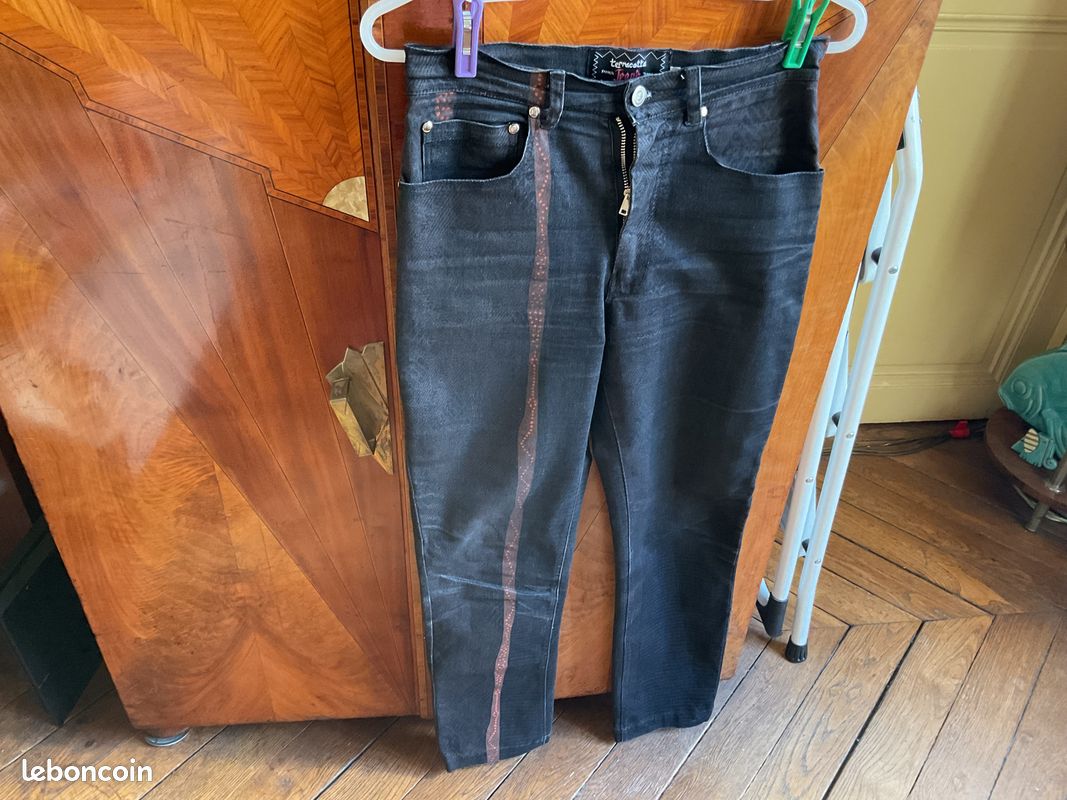 2 pantalons forme jean, de marque / taille 38 (image 1)
