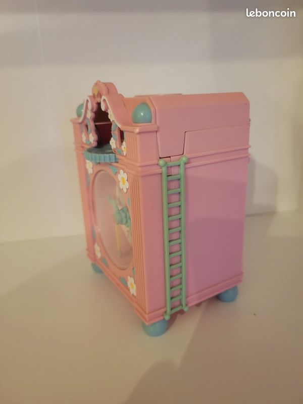 Polly pocket fun time clock horloge vintage bluebird