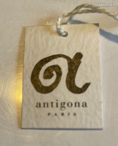 Broche Vintage De Marque ANTIGONA - Métal Doré Avec Strass - Occasion