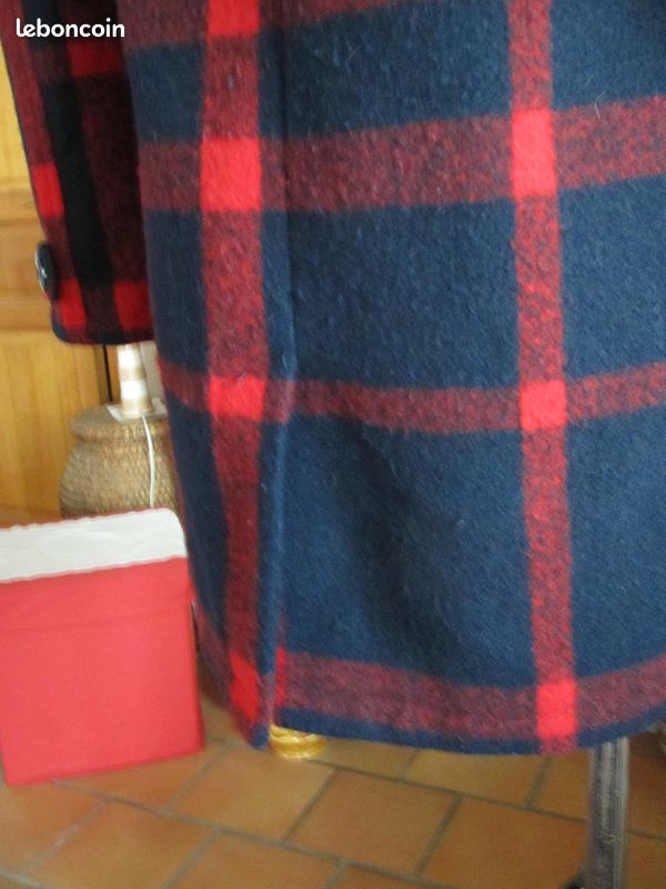Manteau femme écossais marine/rouge Teddy Smith taille 36/38 (image 8)