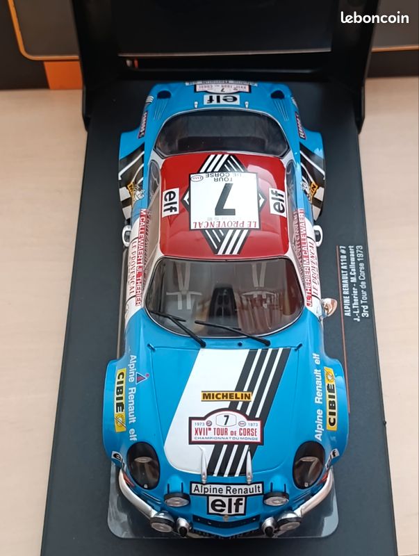 Rare 1/18 ixo ALPINE RENAULT A110 #7
J.-L.Therier -M.Callewaert
3rd Tour de Corse 1973 (image 10)