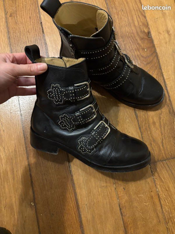 Boots Maje cuir 37 Chaussures