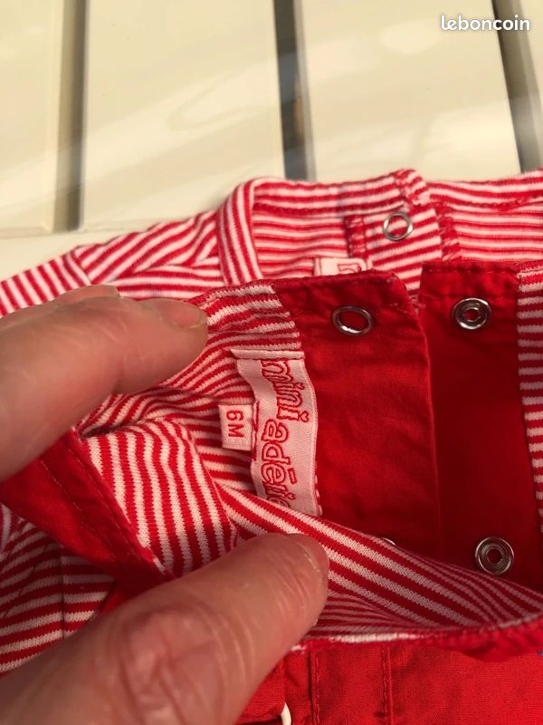 Robe + t-shirt rouge 6 mois mini Adeline (image 2)