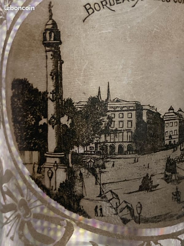 Verre ancien à eau image de Bordeaux Colonnes Rostrales Quais nord, très rare (image 15)