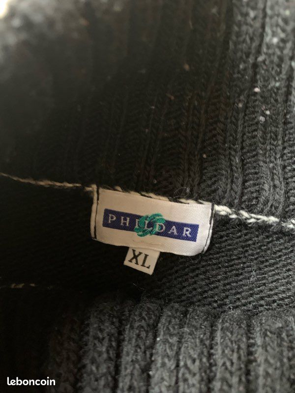 Pull gris et noir à motif 1/4 zip vintage y2k - Taille XL (image 4)