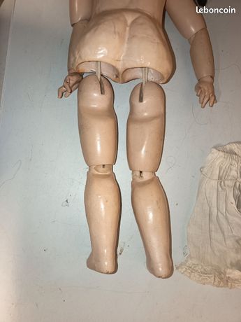 Ancienne Poupée Yeux Dormeurs Et Bouche Ouverte Avec Dents - À Restaurer