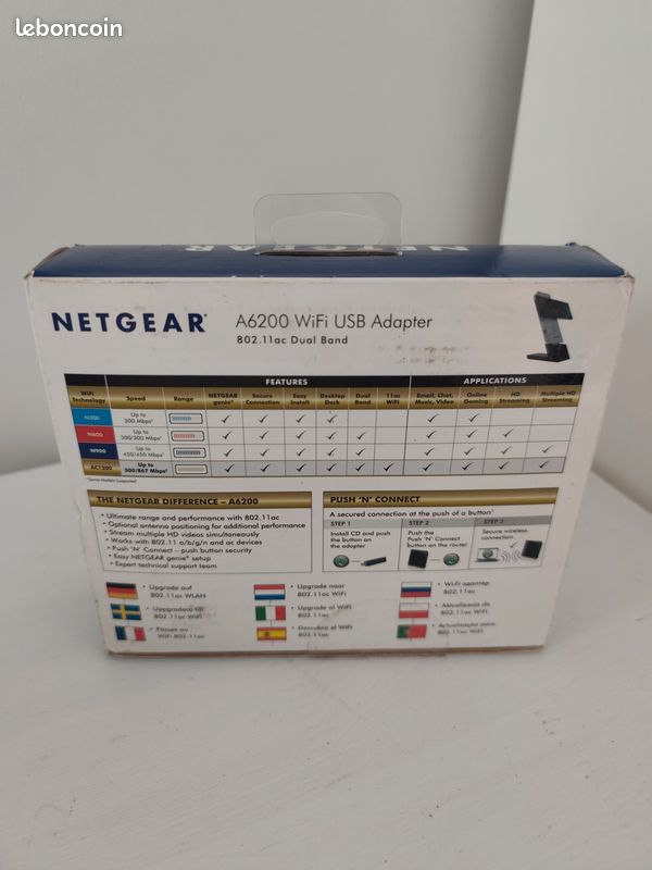 Clé WiFi USB NETGEAR A6200 – Dual Band 802.11ac AC1200 (image 3)