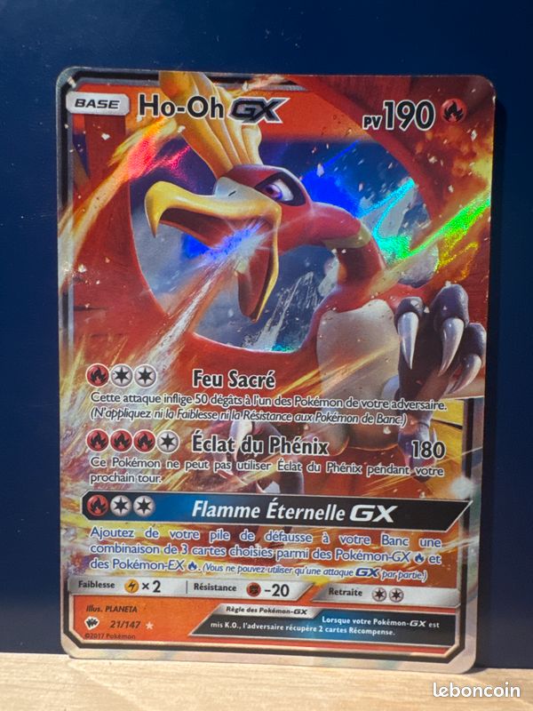 Carte Pokmon Ho-Oh GX 21/147 Ombres Ardentes FR - Collection