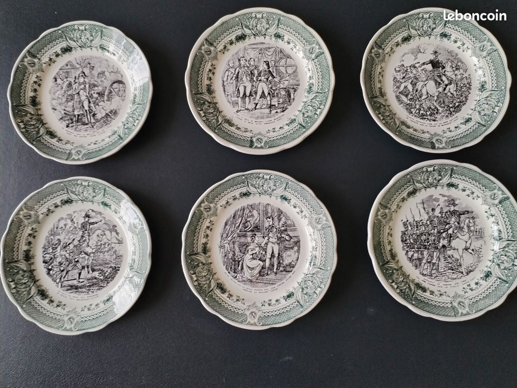 Assiette parlante les batailles de Napoléon