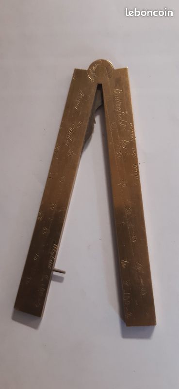 Vends demi pied de roi ,compas de proportion signé Butterfield (image 2)