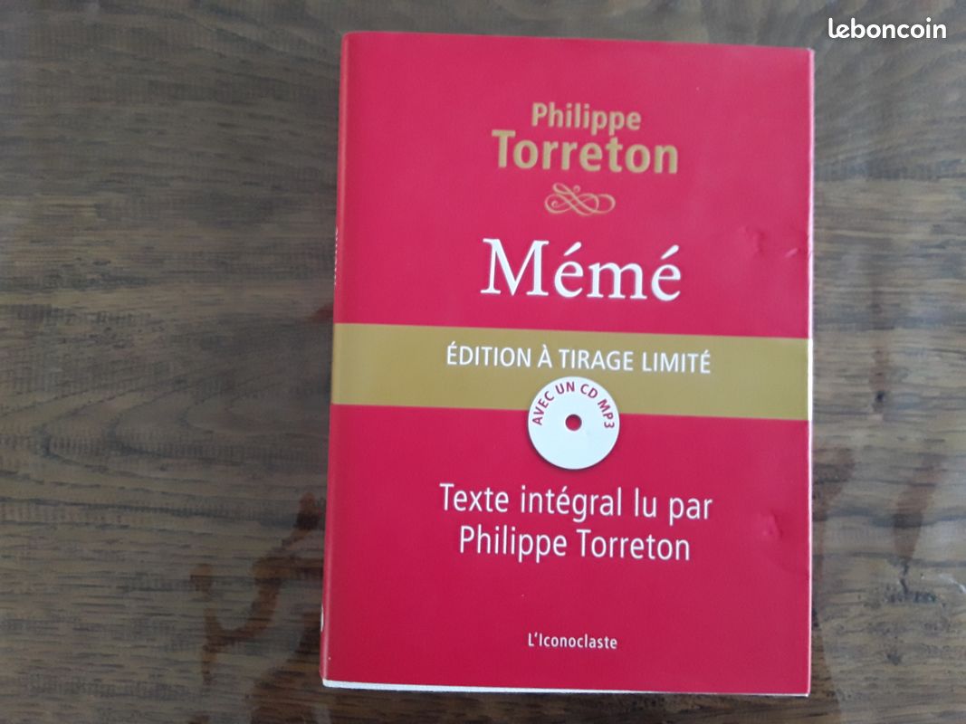 Livre de Philippe Torreton "mémé" avec CD du livre lu par Philippe Torreton, édition limitée (image 1)