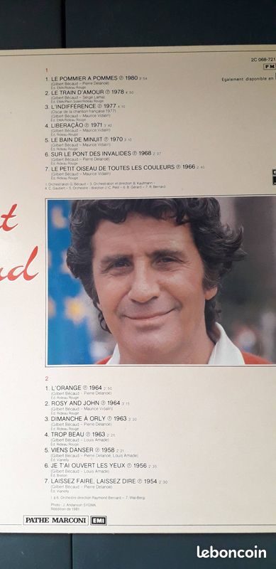 Vinyl 33T Gilbert Bécaud (image 2)