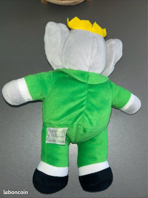 Bebeboutik - Peluche - JEMINI - Peluche Éléphant Babar +/- 40 Cm - En