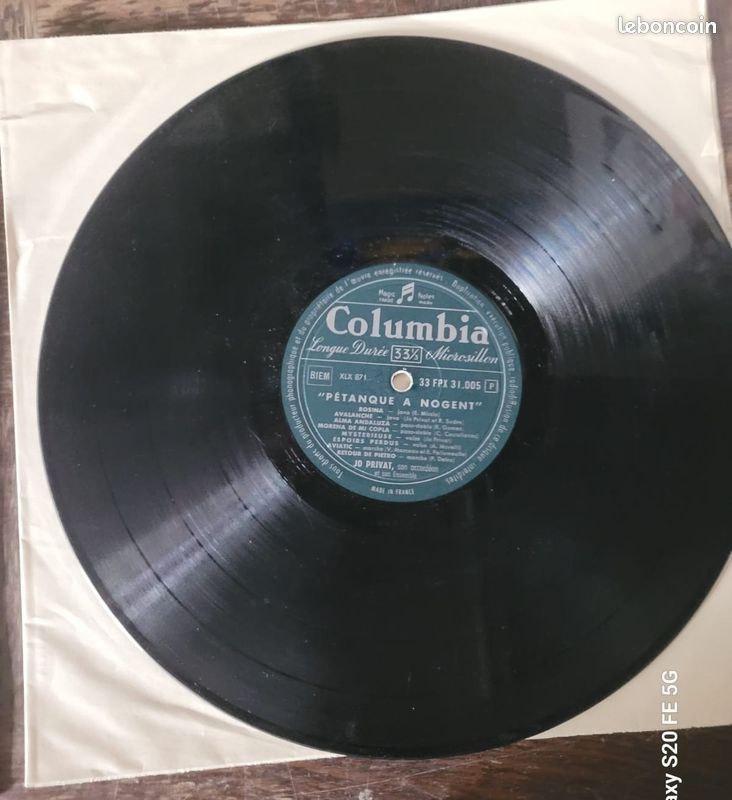 Disque Vinyle 33Tour « Jo Privat et son orchestre musette Pétanque à Nogent » (image 4)