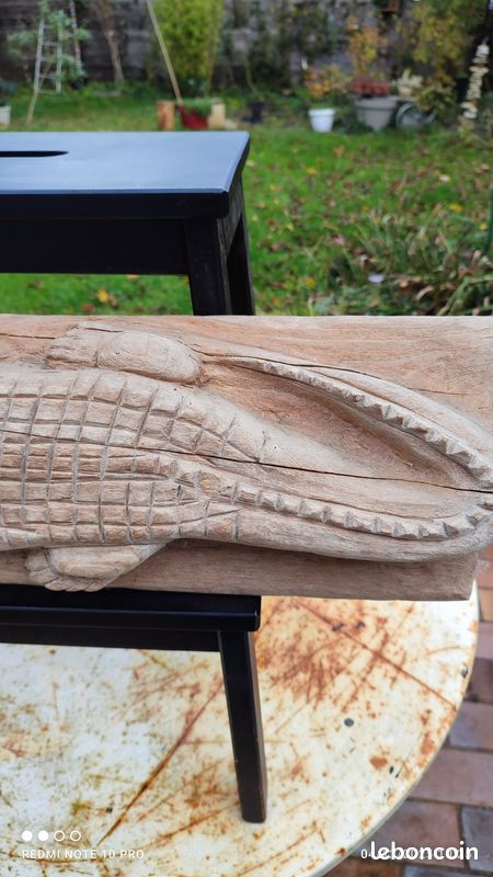 Panneau sculpté crocodile (image 4)