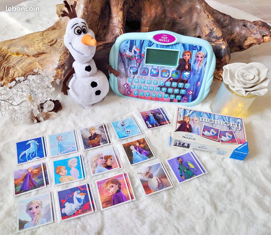 VTech - Disney La Reine des Neiges 2, La Montre-Jeu Interactive, Montre Enfant à Clapet, Écran