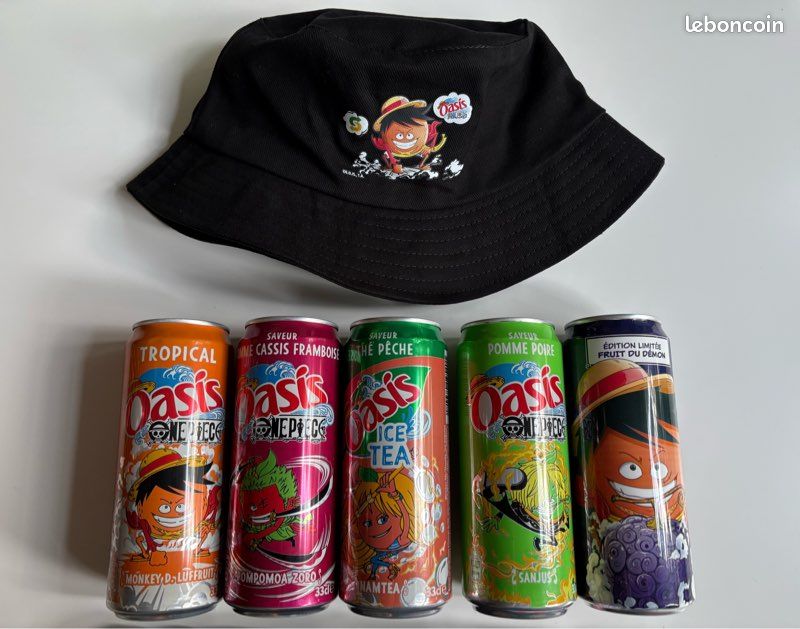 Édition Limitée Canettes Oasis X One Piece - 33 Cl - Goodies Collection - Neuf